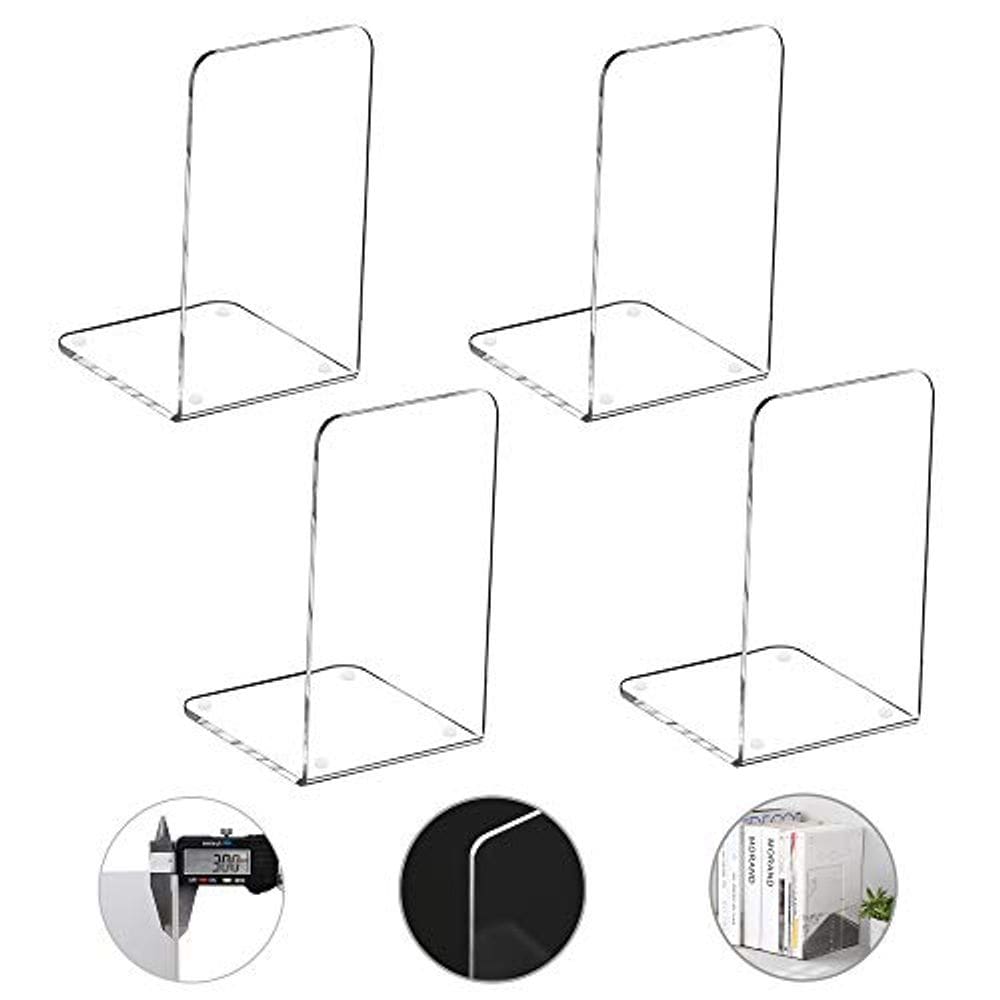 Suportes para livros MerryNine em plástico acrílico, 2 pares