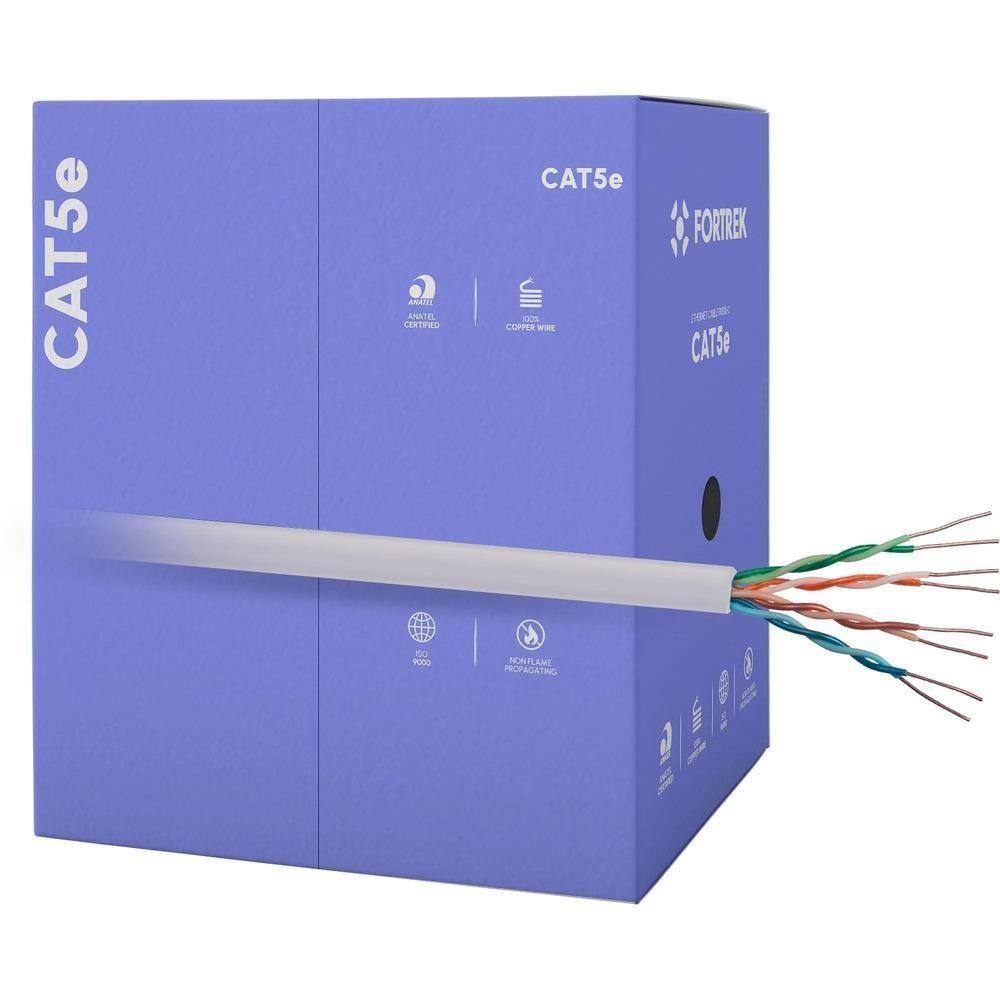 Cabo De Rede Cat5e 305m Fortrek Fk500c Cmx Cinza - Cx - 305