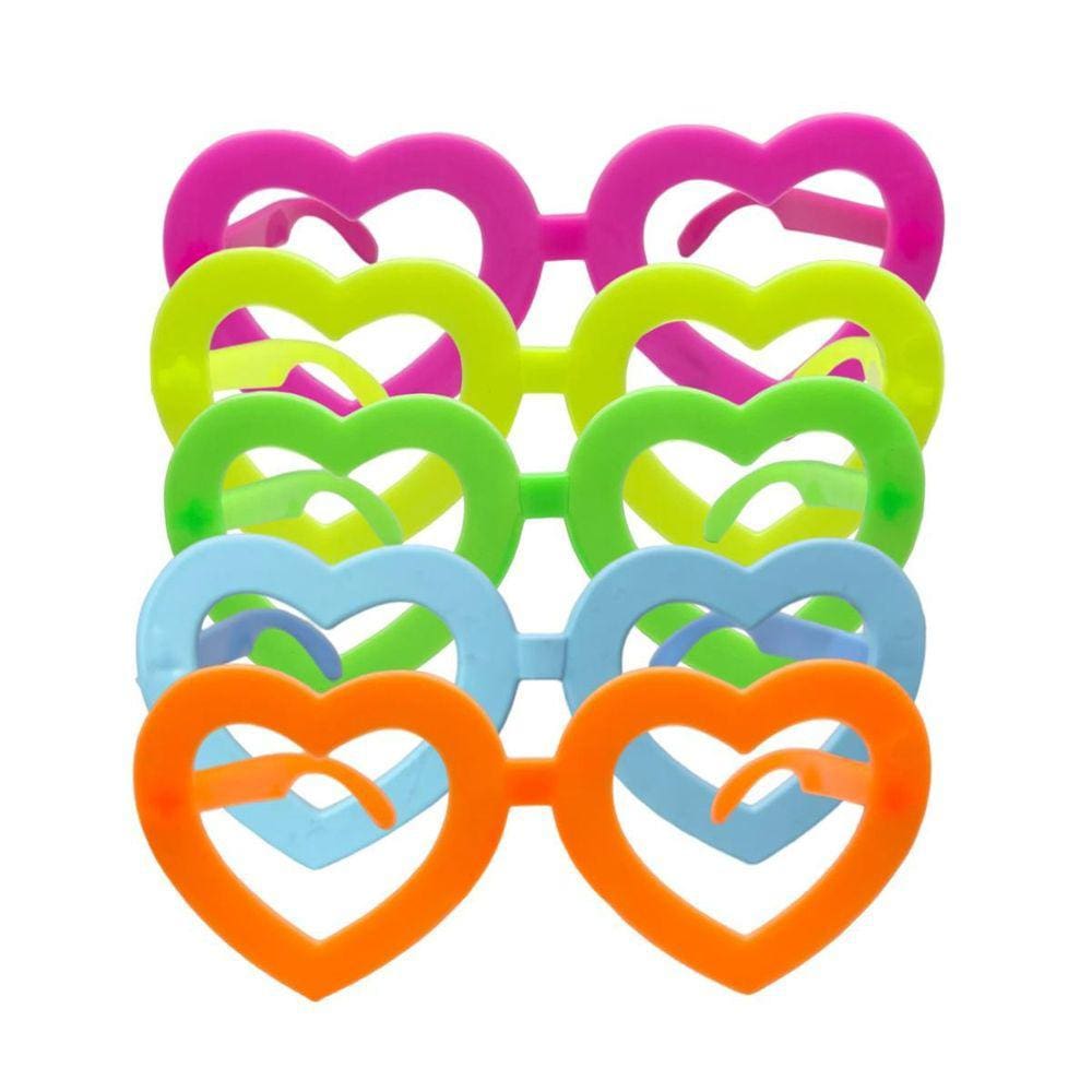 Kit 10 Oculos Neon Para Festa Brilha Na Luz Negra
