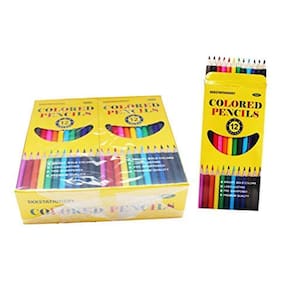 Lápis de cor SKKSTATIONERY 144 unidades, pré-afiados, 12 cores