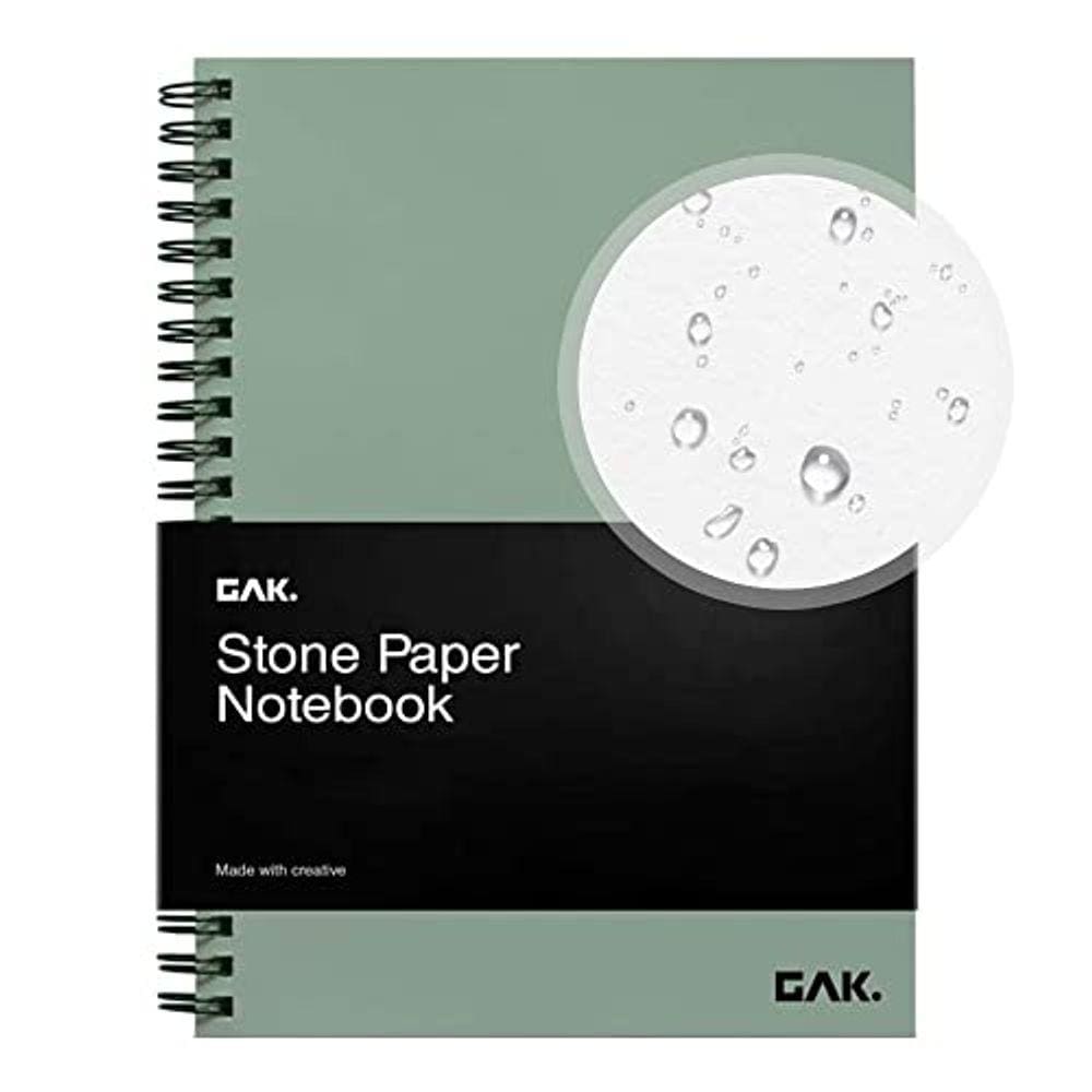 Caderno GAK. Estética impermeável de papel de pedra 7,2 x 10,1”