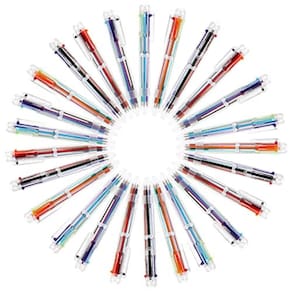 Canetas esferográficas retráteis Ohlove 6 em 1 0,5 mm 50 unidades