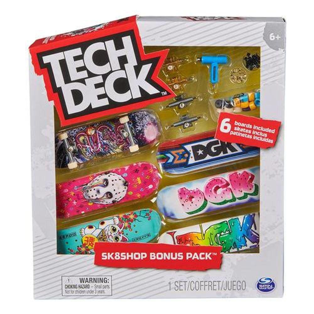 Kit Tech Deck Kit 6 Skate De Dedo Acessórios Dgk 2892 Sunny