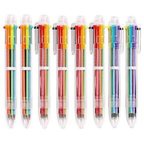 Caneta DAIKOYE 6 em 1 multicolorida de 0,5 mm, 8 peças para escritório e escola