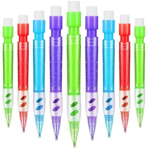 Mini lápis mecânicos Gersoniel 0,7 mm com borracha 16 unidades