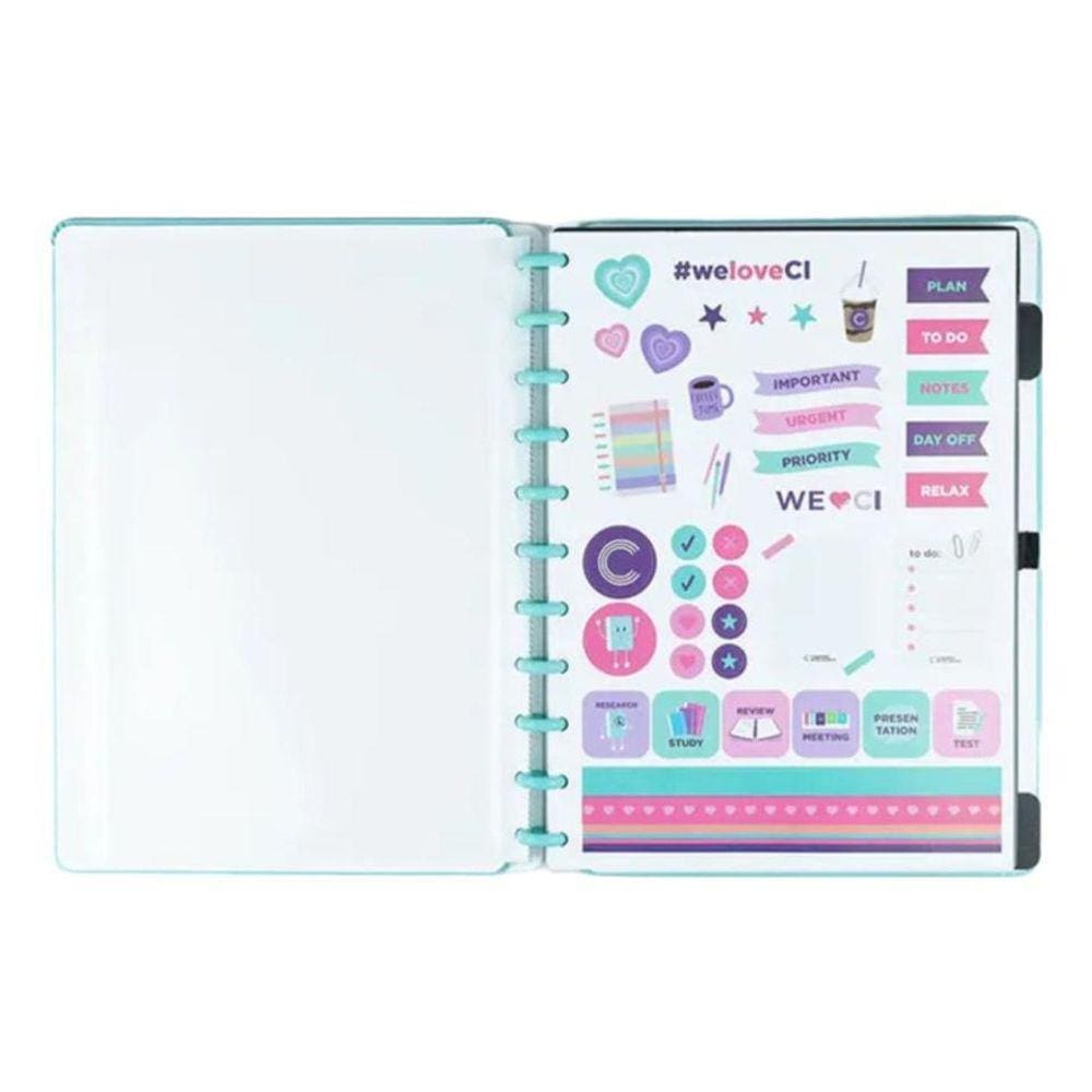 Caderno Inteligente Grande- All Aquamarine- 80Fls