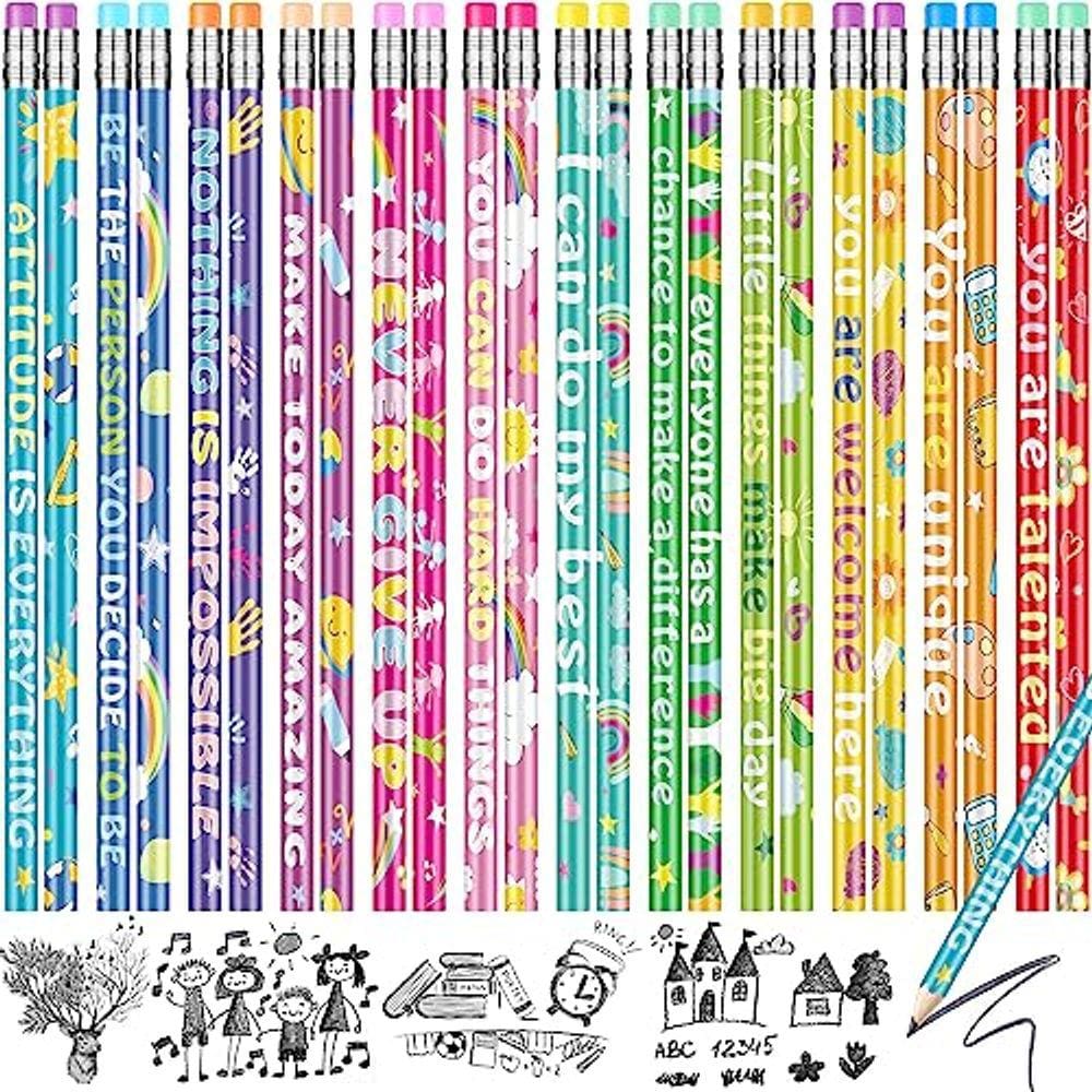 Lápis motivacionais Ragnhild 200 peças Rainbow Classroom Bulk