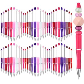 Caneta Beadable Kosiz 60 peças de tinta preta de plástico para crianças