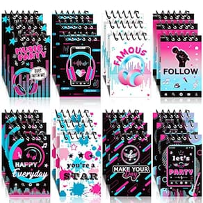 Conjunto de mini blocos de notas com tema musical, 24 peças para lembrancinhas e s infantis