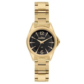 Relógio Condor Feminino Dourado / Preto Copc21Jaz/4P