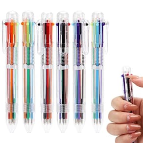Canetas esferográficas retráteis Ohlove 6 em 1 de 0,5 mm para e Sc
