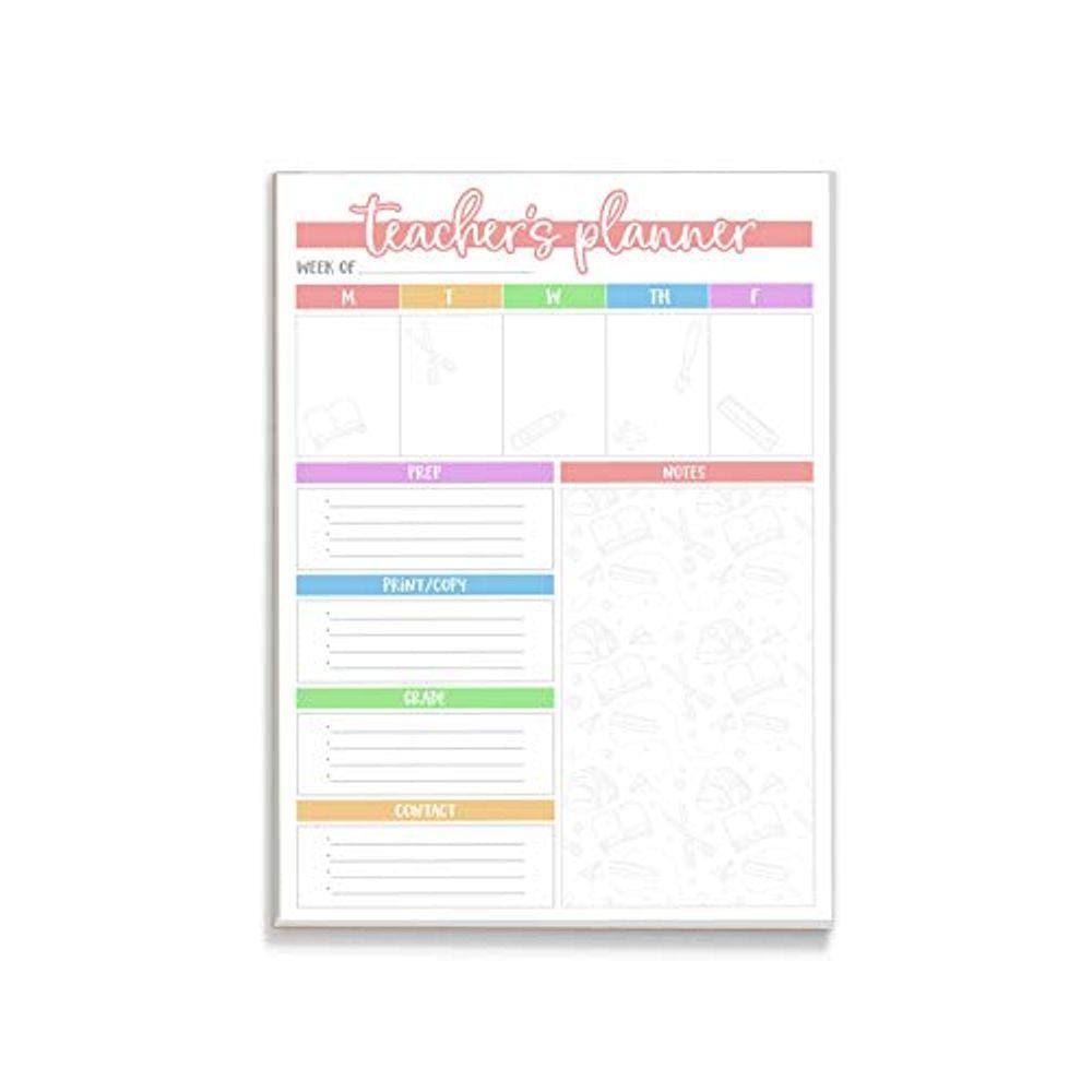 Bloco de notas da agenda semanal Tiny Expressions Teacher Appreciation