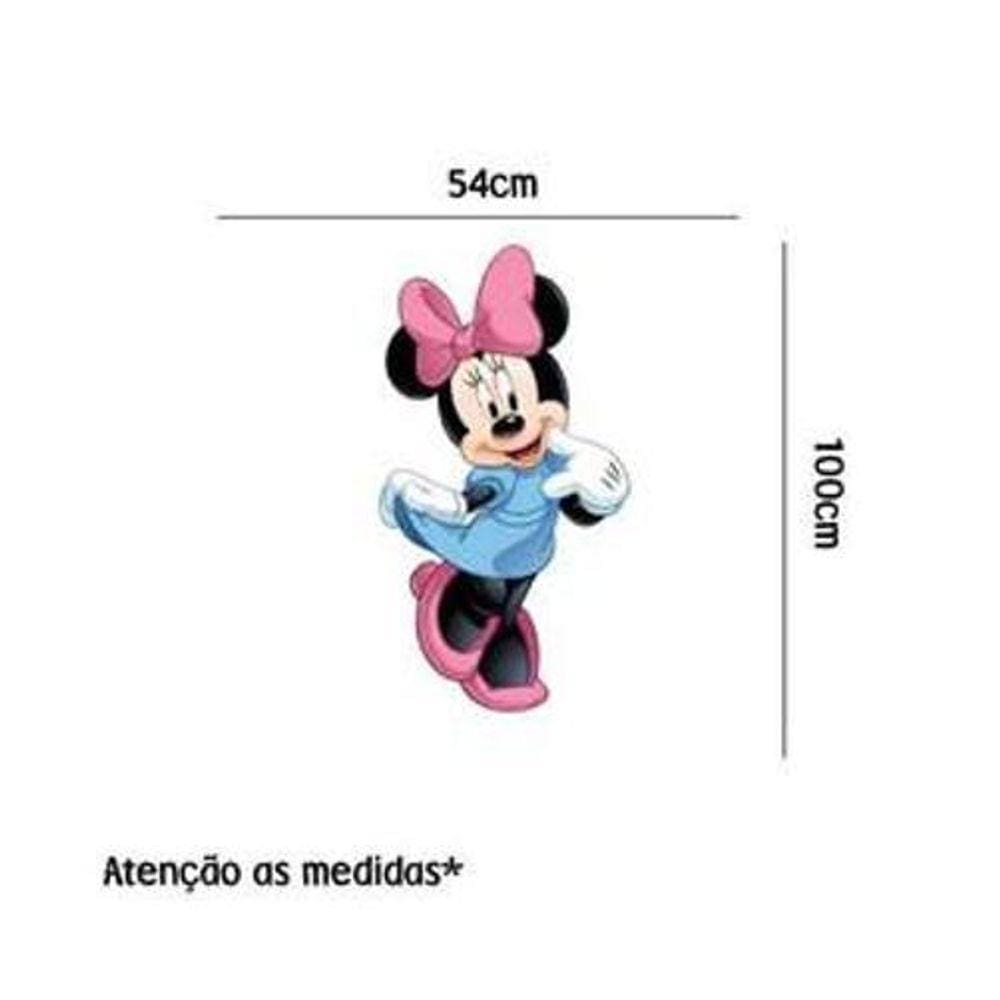 Adesivo De Parede Minnie Vestido Azul
