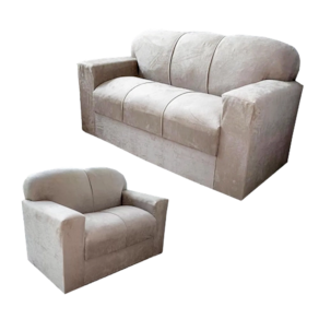 Conjunto de Sofá de 2 e 3 Lugares Bege