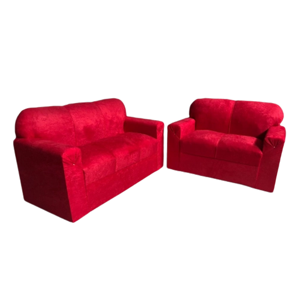 Conjunto de Sofá de 2 e 3 Lugares Vermelho