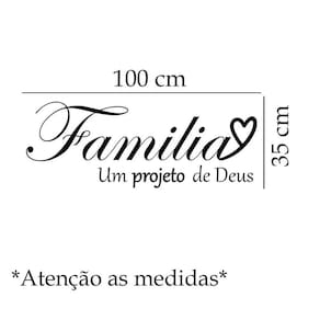 Adesivo De Parede Frase Família É Um Projeto De Deus