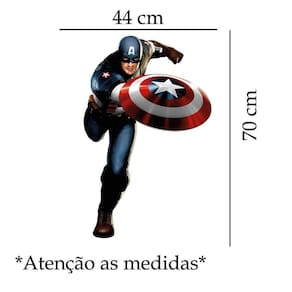 Adesivo De Parede Capitão América Mod03