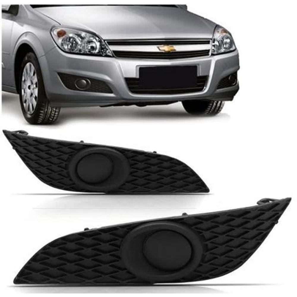 Par Grade Moldura Farol Milha Vectra 2009/2013 S/Furo