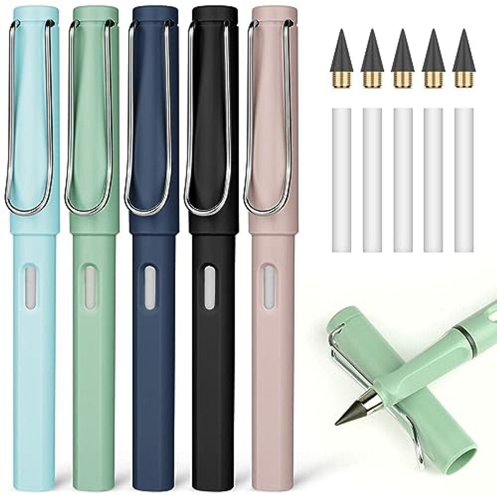 Lápis mágico OFFCUP Infinity Pencil sem tinta com borracha, 5 unidades