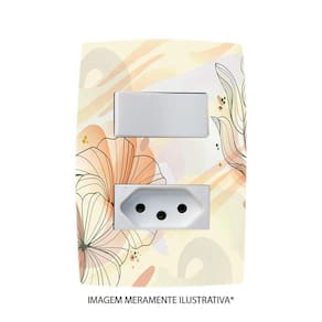 Adesivo De Interruptor Floral Mod 07