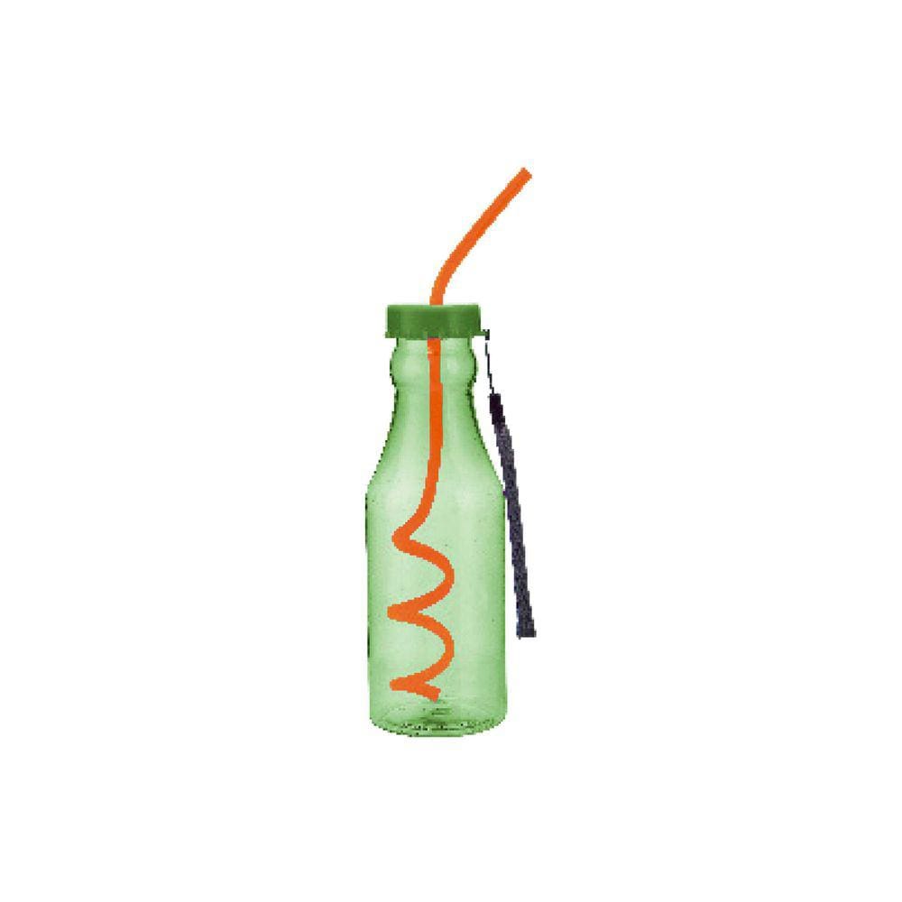 Garrafa Verde Canudo Espiral 550Ml 91Vd