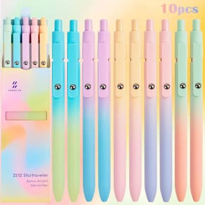 Canetas de gel ChezMax 10 unidades de tinta preta de 0,7 mm de ponto médio fino