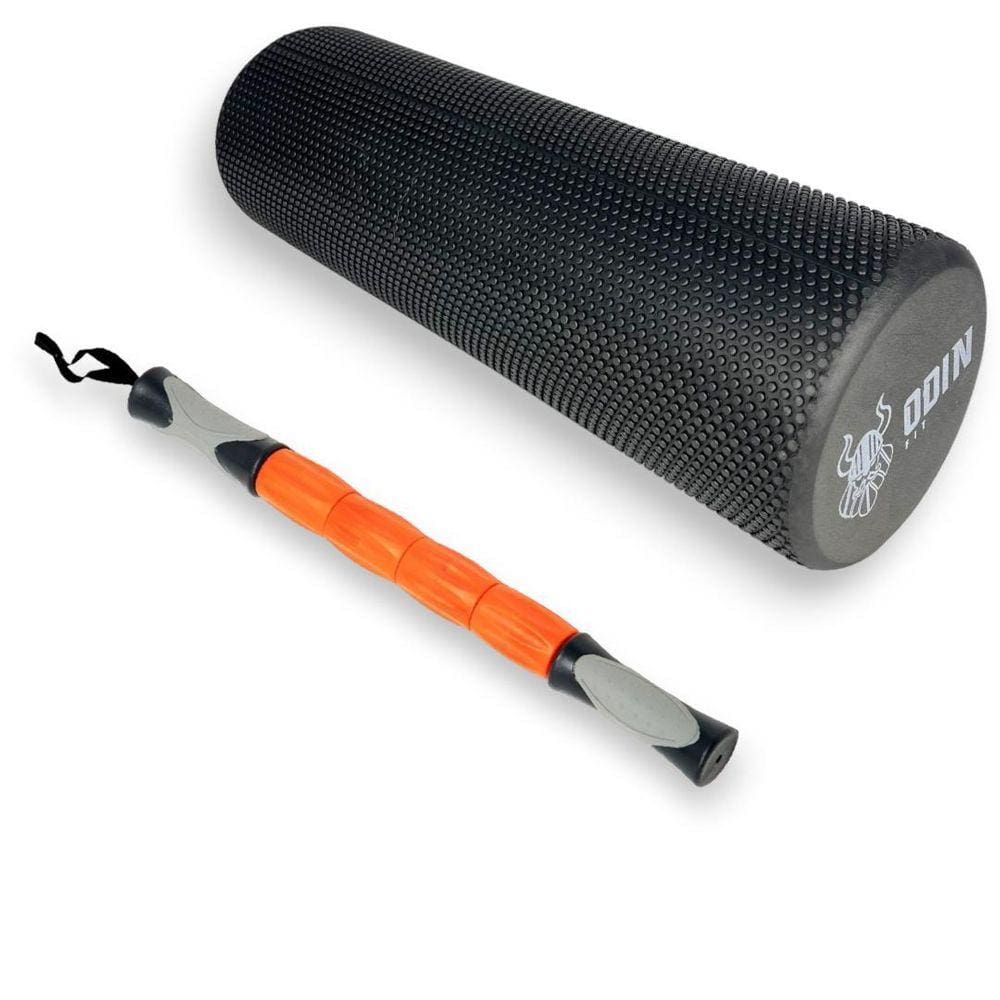 Rolo De Liberação Miofascial Eva 45Cm + Bastão Odin Fit