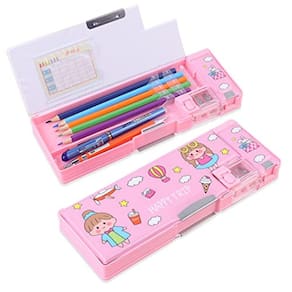 Estojo multifuncional LilyBeauty Pop Up com apontador Kid
