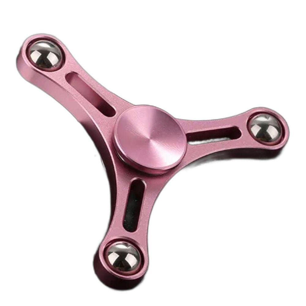 Hand Spinner Giratório Metal Hélice Rosa