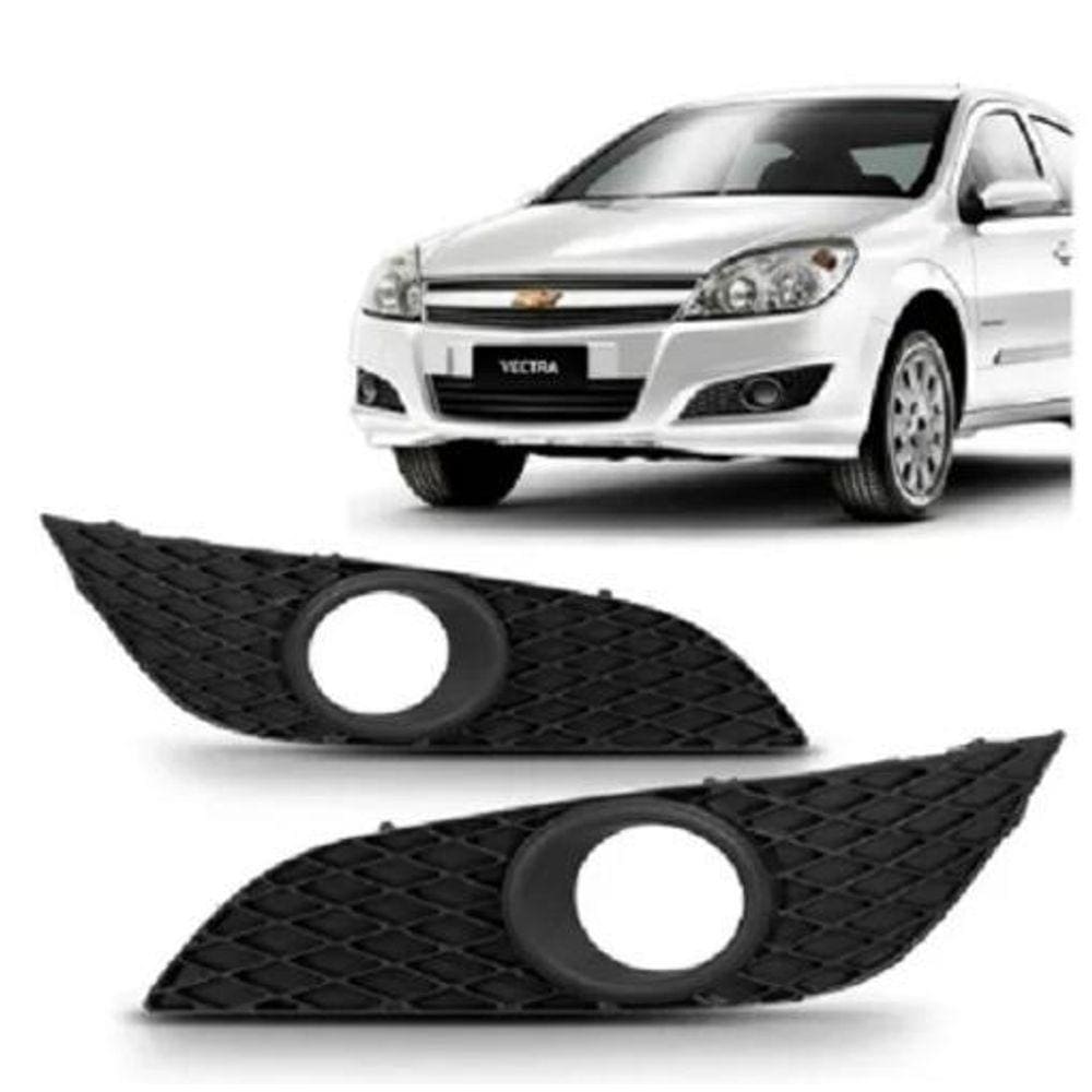 Par Grade Moldura Farol Milha Vectra 2009 10 11 2012 C/Furo