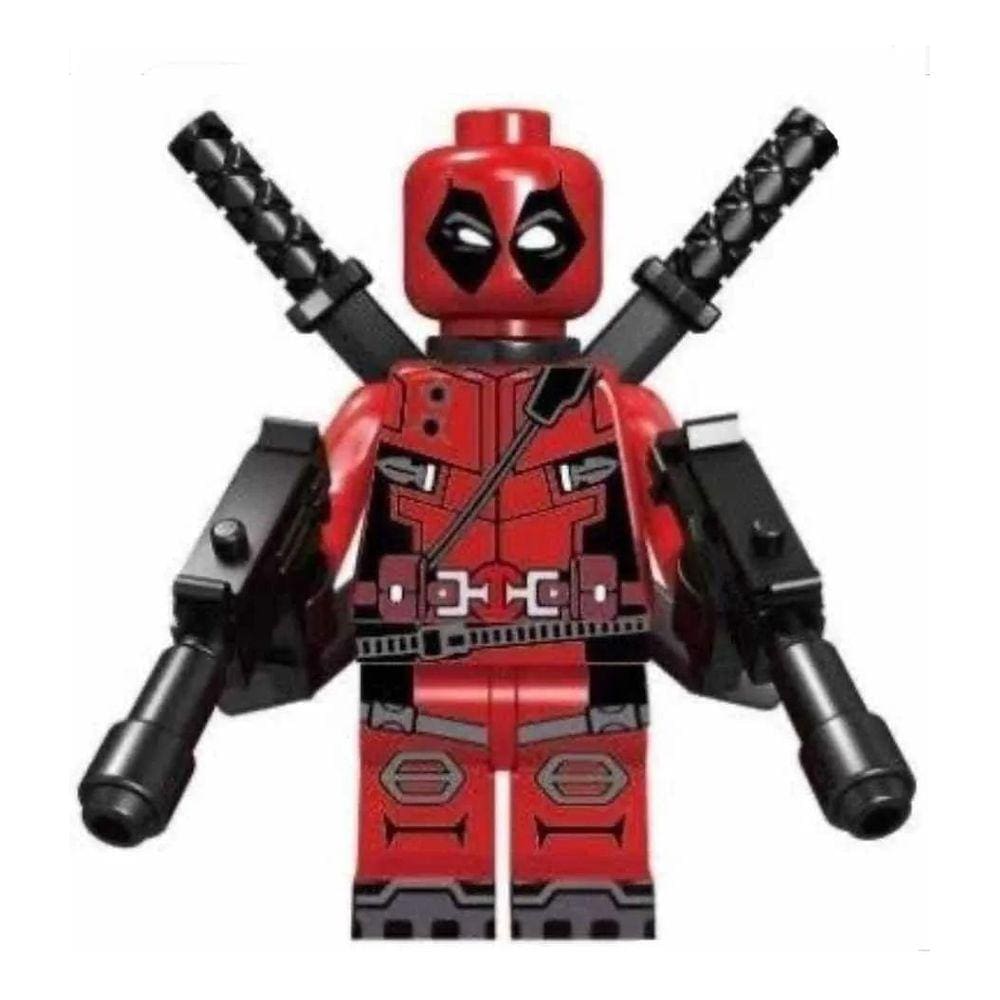 Boneco Blocos De Montar Deadpool Gun Machine Marvel