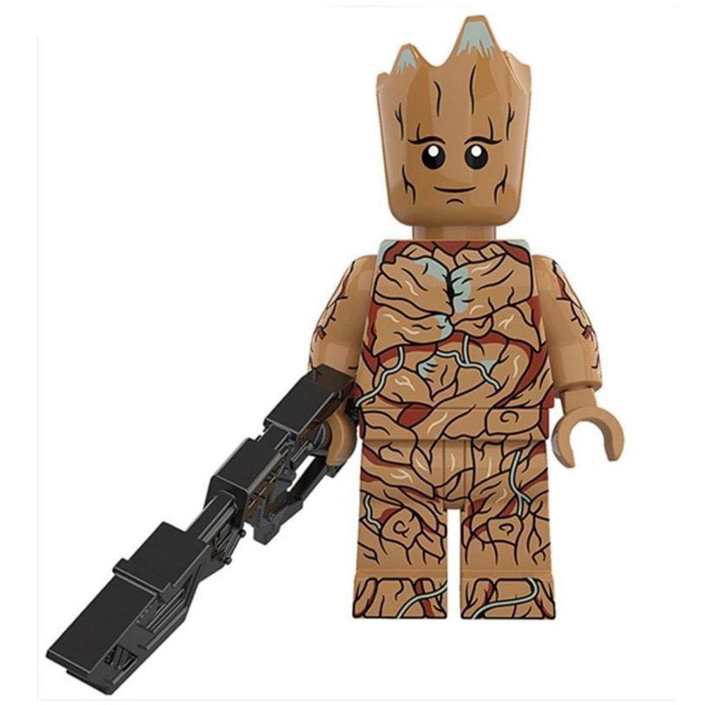Boneco Blocos De Montar Groot Hiper Gun Guardiões Da Galáxia