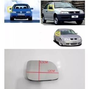 Lente Retrovisor C/Base Gol Special Golf Peq 99/06 Direito