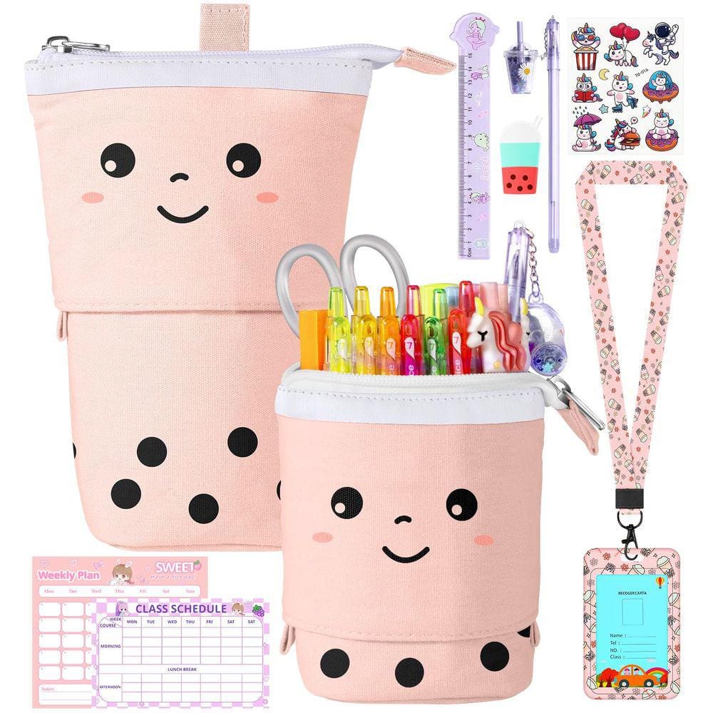 Estojo de lápis LISEVO Cute Boba Stand Up for Girls Christmas Gi
