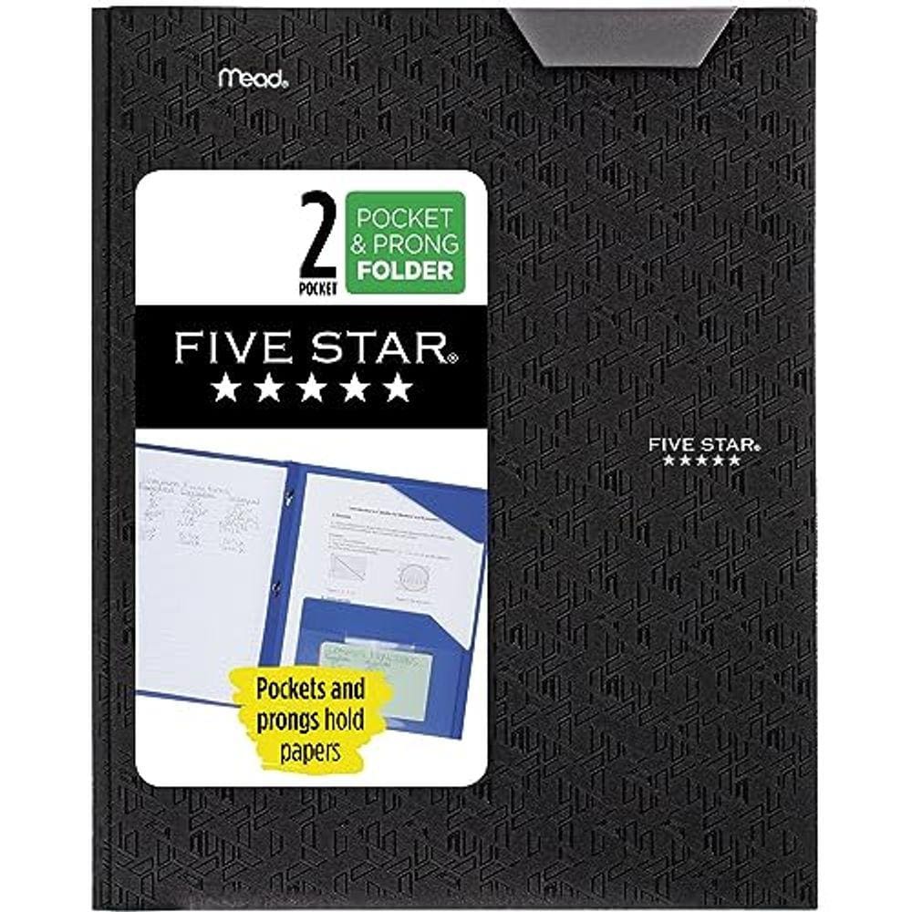 Pasta de plástico Five Star Stay-Put com bolsos de 11 polegadas x 8-1/2”