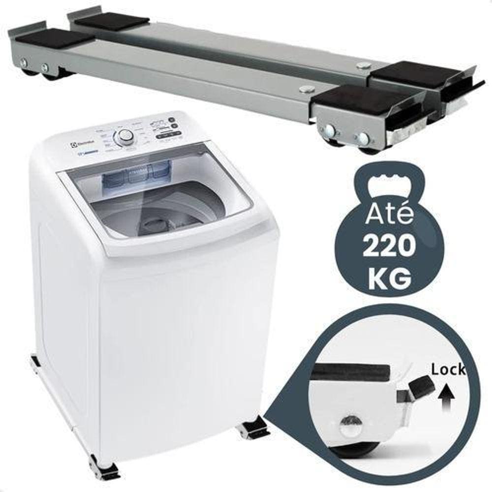 Suporte Rodinhas Ajustável para Geladeira/Fogão 200kg