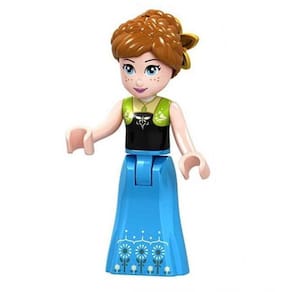 Boneco Blocos De Montar Coleção Princesas Princesa Anna