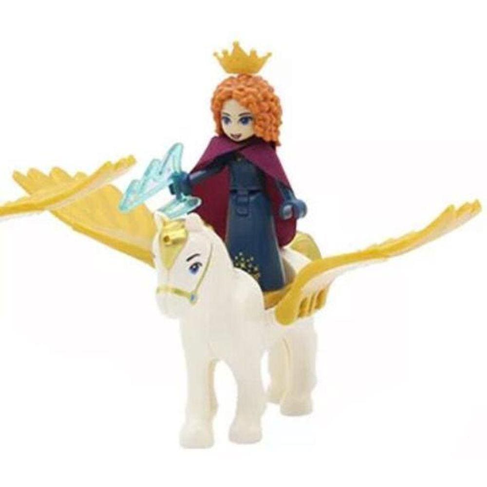 Boneco Blocos De Montar Valente Cavalo Alado