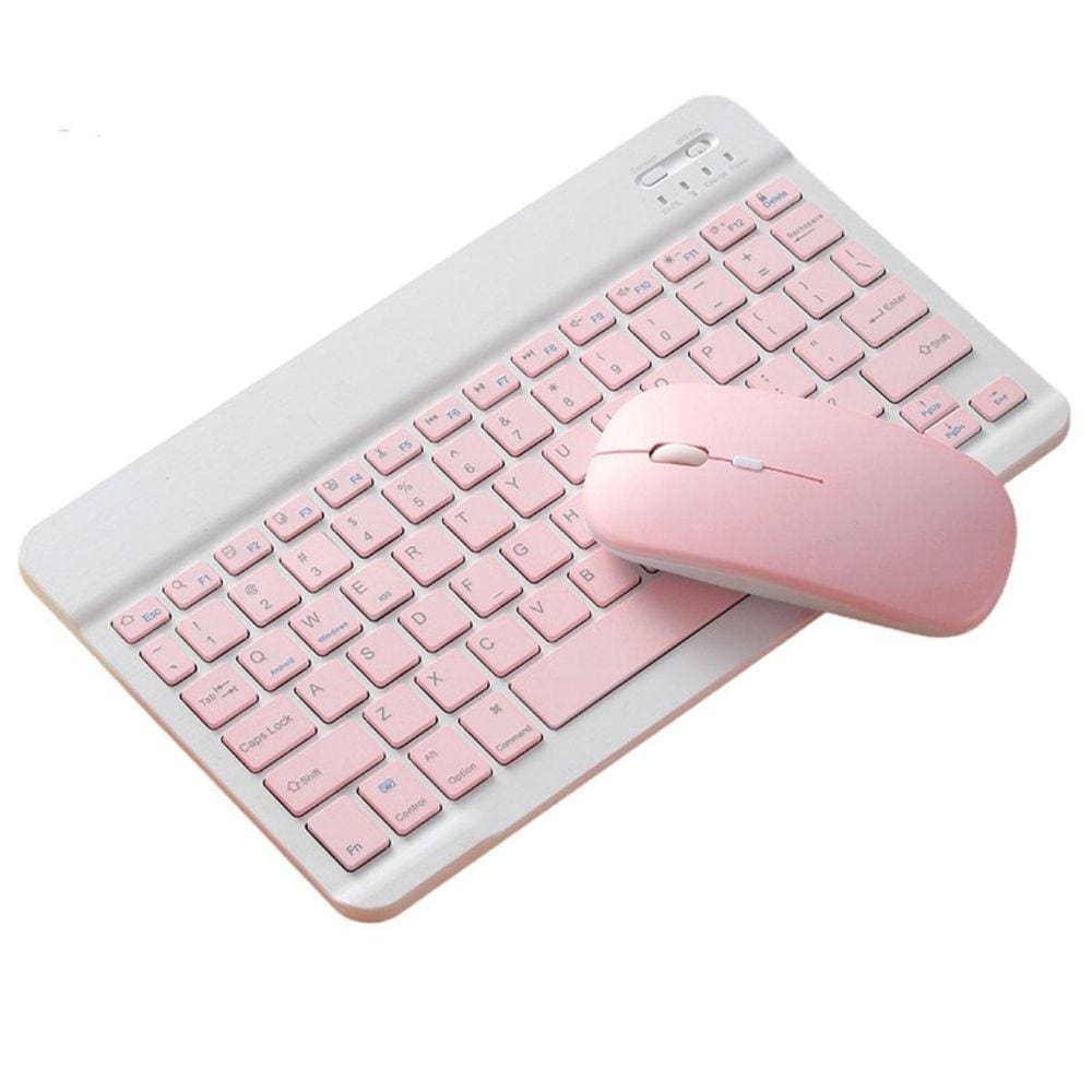 Teclado Bluetooth Tab S6 Lite Rosa Claro c/ Mouse - ABNT 1