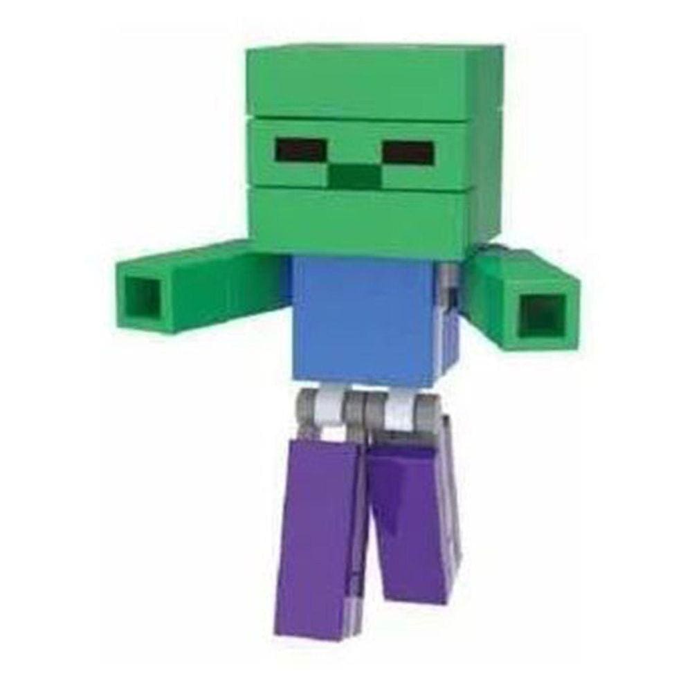 Boneco Minifigure Blocos De Montar Zombie Zumbi Minecraft