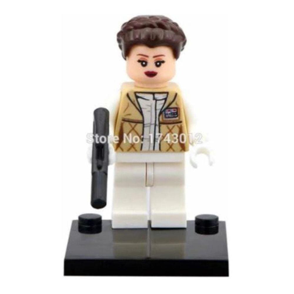 Boneco Princesa Leia Colete Blocos De Montar Star Wars