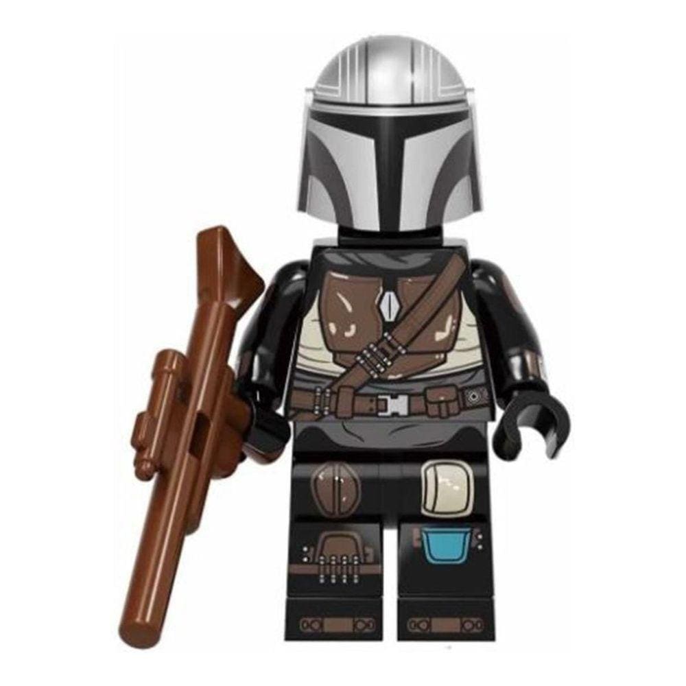 Black Mandalorian Star Wars Boneco Blocos De Montar