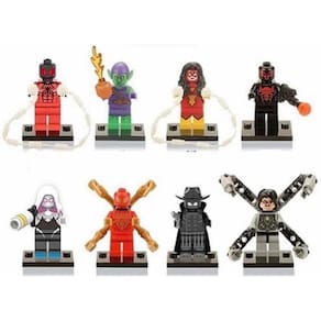 Bonecos Blocos De Montar Aranha Gwen Octopus Duende Noir