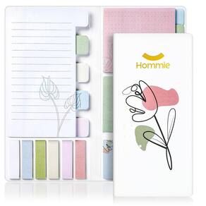 Conjunto de notas adesivas Hommie Divider, pacotes com 410 pacotes com código de cores