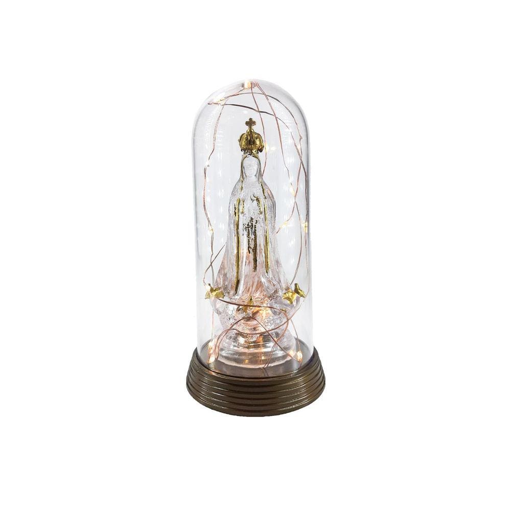 Luminária Imagem Nossa Senhora De Fátima Redoma E Luzes