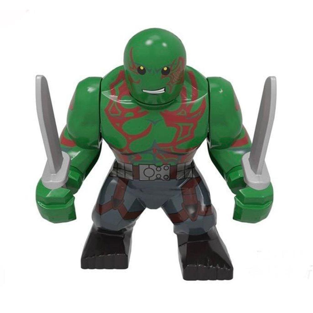 Boneco Blocos De Montar Big Drax Verde Guardiões Da Galáxia
