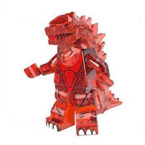 Personagem Godzilla Red Bonecos Blocos De Montar