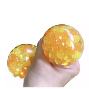 Squishy Fidget Toy Anti Stress Bola Orbeez Laranja E Branco