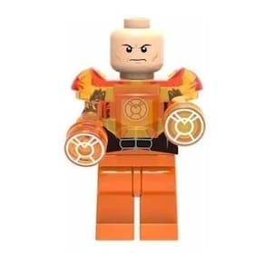 Boneco Blocos De Montar Lex Luthor Lanterna Laranja