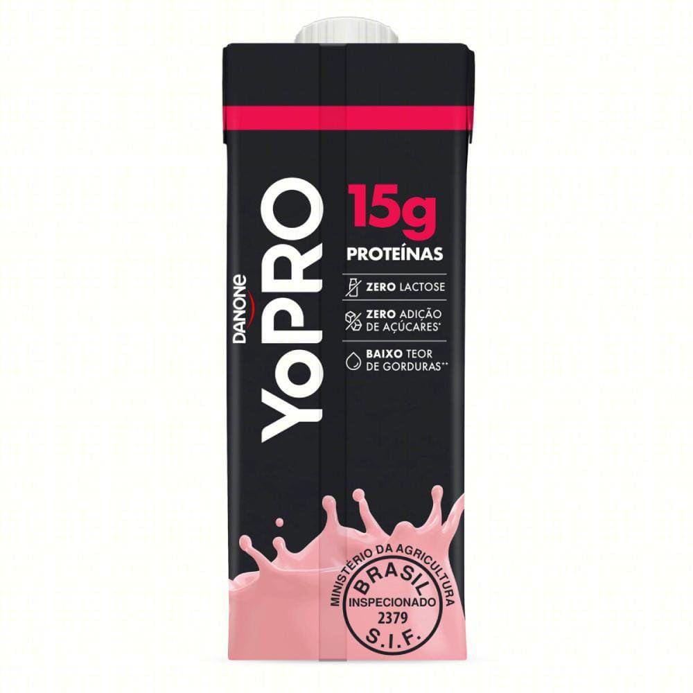 Bebida Láctea UHT YoPro Shake Sabor Morango 15g de Proteína 250ml